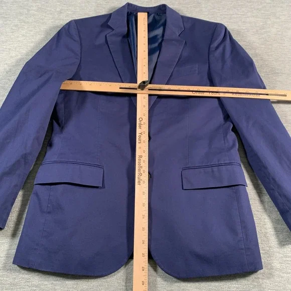 J.Crew Ludlow Blazer Mens 42R Navy Blue Sport Coat Cotton Stretch 2 Button Lined